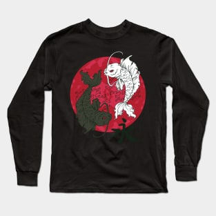 Koi Fish Sacred Yin Yang Esoteric Japanese Long Sleeve T-Shirt